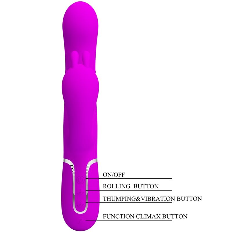 PRETTY LOVE - CAMMY TRIPLE VIBRATOR MULTIFUNCTION 4 IN 1 PINK - My naughty haven #