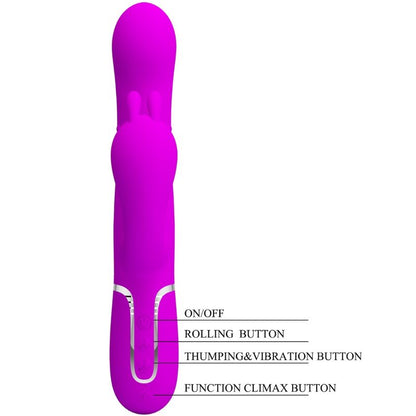 PRETTY LOVE - CAMMY TRIPLE VIBRATOR MULTIFUNCTION 4 IN 1 PINK - My naughty haven #