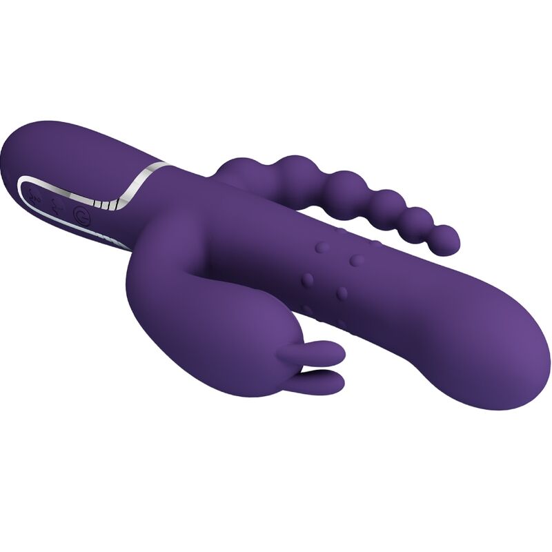 PRETTY LOVE - CAMMY TRIPLE VIBRATOR MULTIFUNCTION 4 IN 1 PURPLE - My naughty haven #
