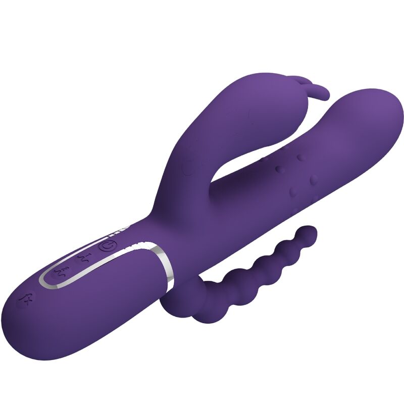 PRETTY LOVE - CAMMY TRIPLE VIBRATOR MULTIFUNCTION 4 IN 1 PURPLE - My naughty haven #