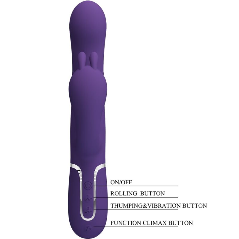 PRETTY LOVE - CAMMY TRIPLE VIBRATOR MULTIFUNCTION 4 IN 1 PURPLE - My naughty haven #