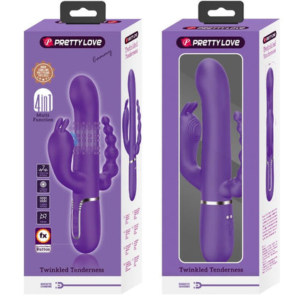 PRETTY LOVE - CAMMY TRIPLE VIBRATOR MULTIFUNCTION 4 IN 1 PURPLE - My naughty haven #