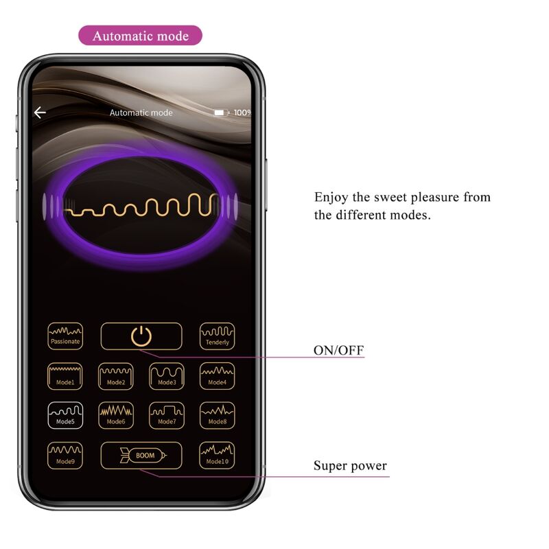 PRETTY LOVE - CASPER PURPLE RECHARGEABLE VIBRATING EGG - My naughty haven #