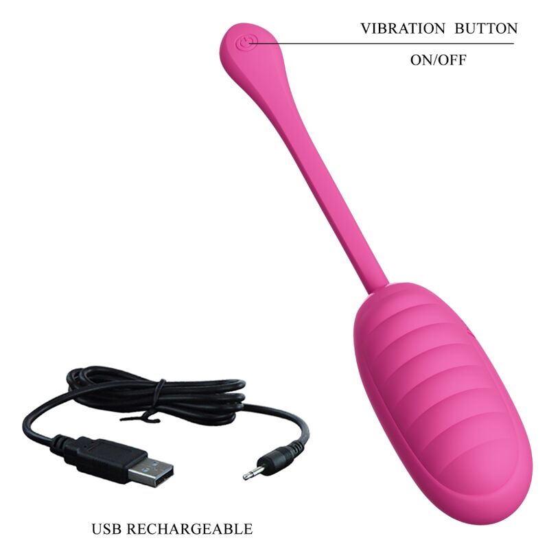 PRETTY LOVE - CATALINA PINK RECHARGEABLE VIBRATING EGG FREE APP - My naughty haven #