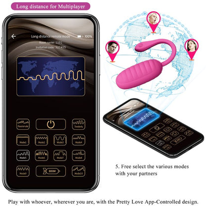 PRETTY LOVE - CATALINA PINK RECHARGEABLE VIBRATING EGG FREE APP - My naughty haven #