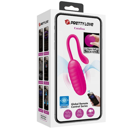 PRETTY LOVE - CATALINA PINK RECHARGEABLE VIBRATING EGG FREE APP - My naughty haven #