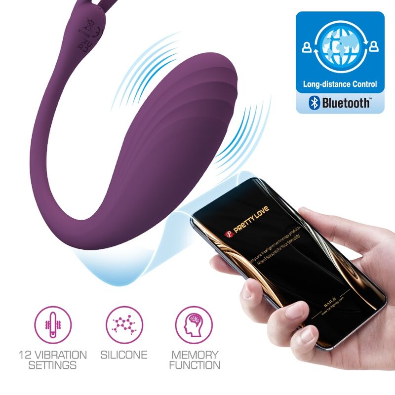 PRETTY LOVE - CATALINA VIBRATOR APP REMOTE CONTROL PURPLE - My naughty haven #