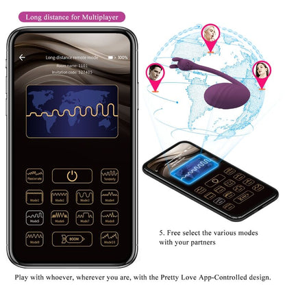 PRETTY LOVE - CATALINA VIBRATOR APP REMOTE CONTROL PURPLE - My naughty haven #