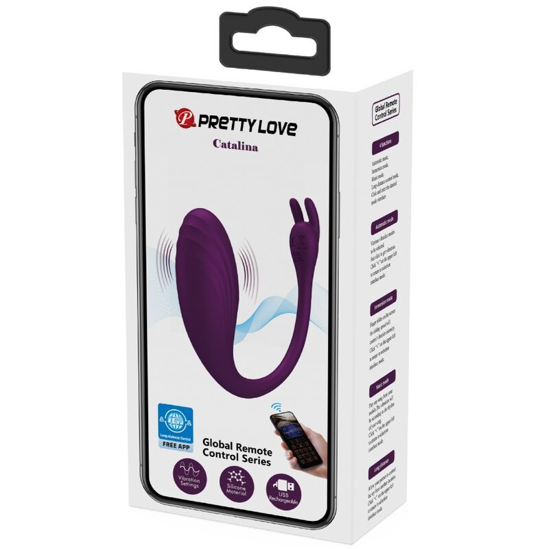 PRETTY LOVE - CATALINA VIBRATOR APP REMOTE CONTROL PURPLE - My naughty haven #