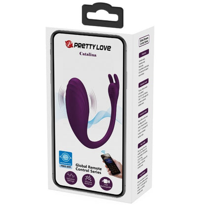PRETTY LOVE - CATALINA VIBRATOR APP REMOTE CONTROL PURPLE - My naughty haven #