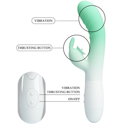 PRETTY LOVE - CERBERUS RABBIT VIBRATOR 3O VIBRATIONS GREEN - My naughty haven #