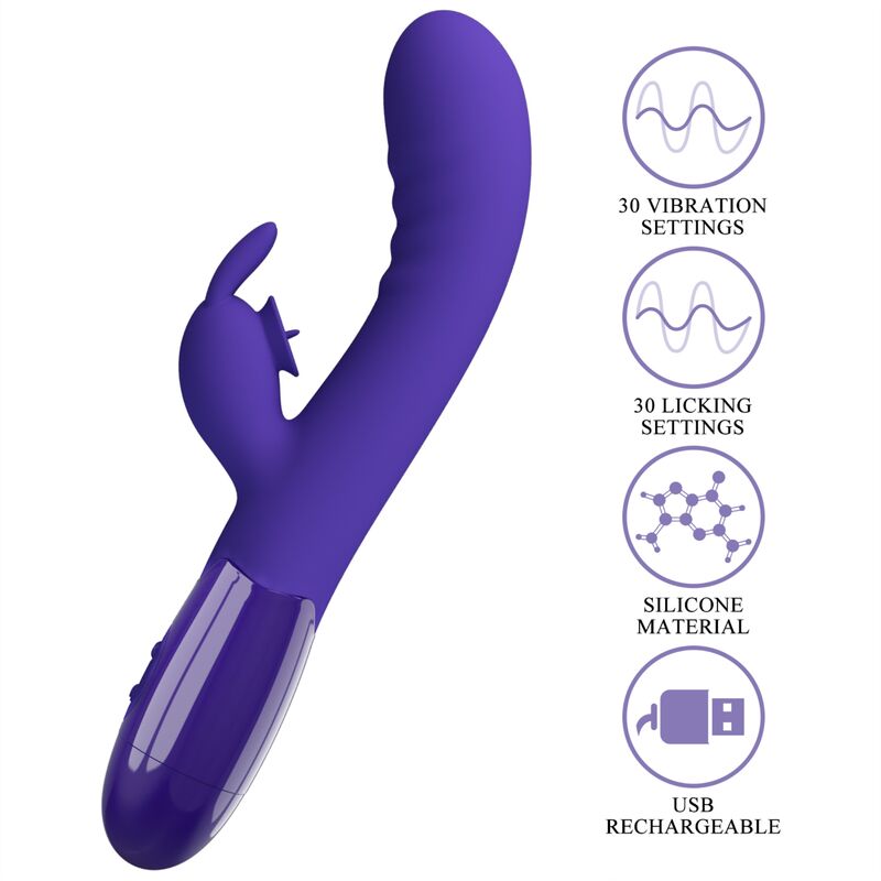 PRETTY LOVE - CERBERUS YOUTH VIOLET RABBIT VIBRATOR - My naughty haven #