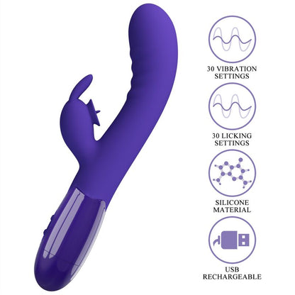 PRETTY LOVE - CERBERUS YOUTH VIOLET RABBIT VIBRATOR - My naughty haven #