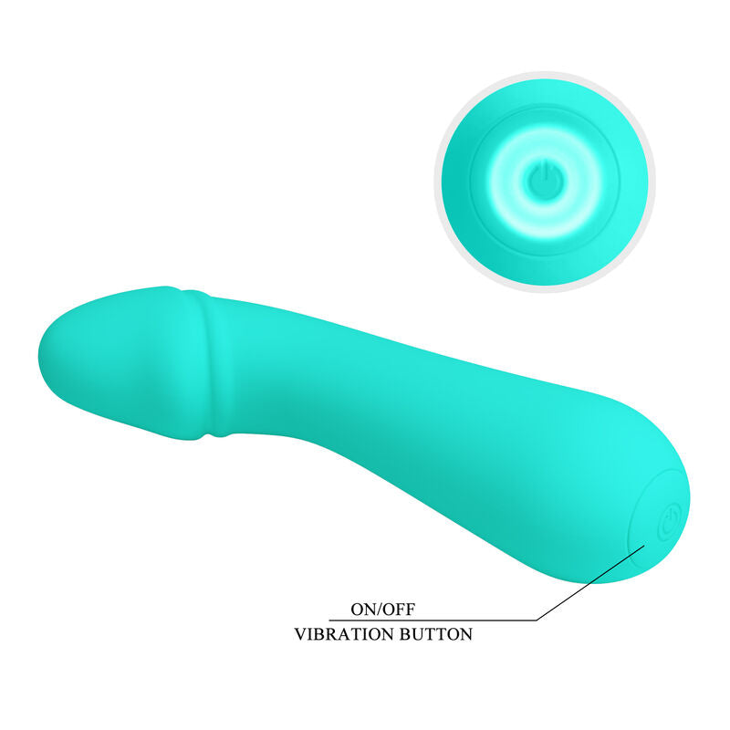 PRETTY LOVE - CETUS RECHARGEABLE VIBRATOR AQUA GREEN - My naughty haven #