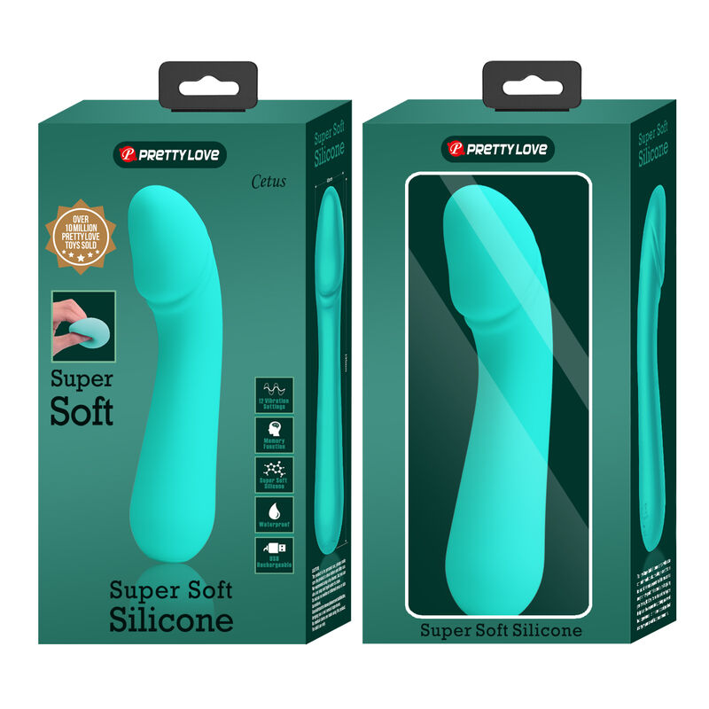 PRETTY LOVE - CETUS RECHARGEABLE VIBRATOR AQUA GREEN - My naughty haven #
