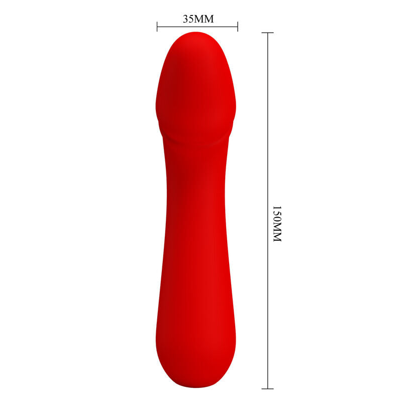 PRETTY LOVE - CETUS RECHARGEABLE VIBRATOR RED - My naughty haven #