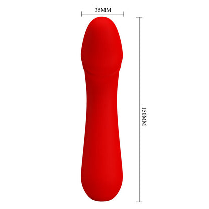 PRETTY LOVE - CETUS RECHARGEABLE VIBRATOR RED - My naughty haven #
