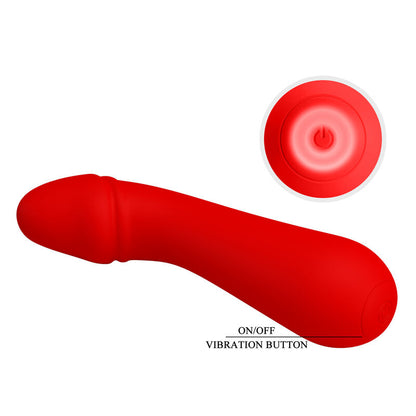 PRETTY LOVE - CETUS RECHARGEABLE VIBRATOR RED - My naughty haven #