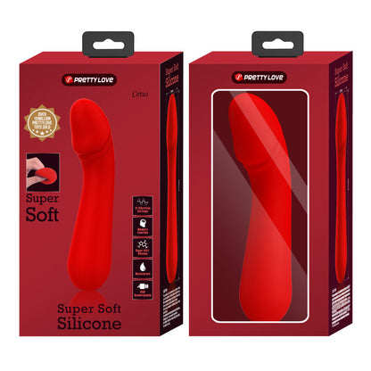 PRETTY LOVE - CETUS RECHARGEABLE VIBRATOR RED - My naughty haven #