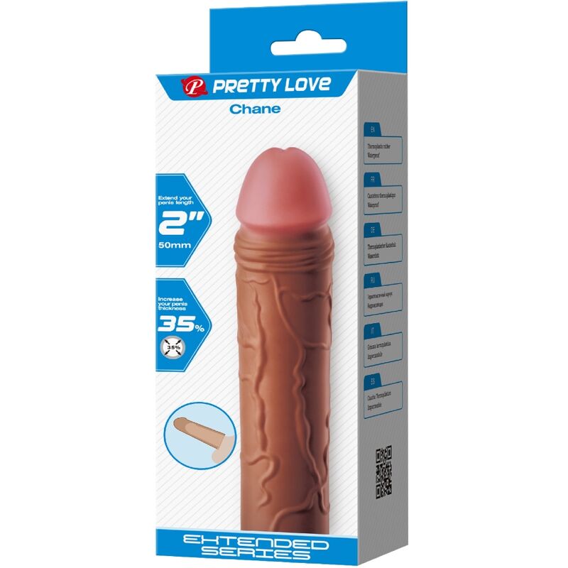 PRETTY LOVE - CHANE PENIS SLEEVE WITH 5 CM EXTENSION MULATTO - My naughty haven #