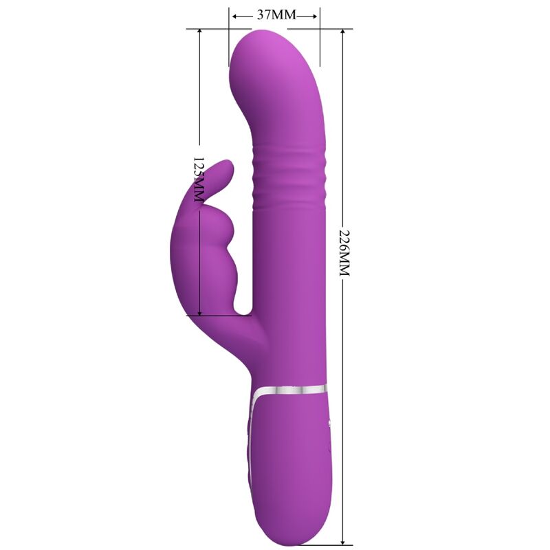 PRETTY LOVE - COALE 4 IN 1 MULTIFUNCTION RABBIT VIBRATOR  PURPLE - My naughty haven #