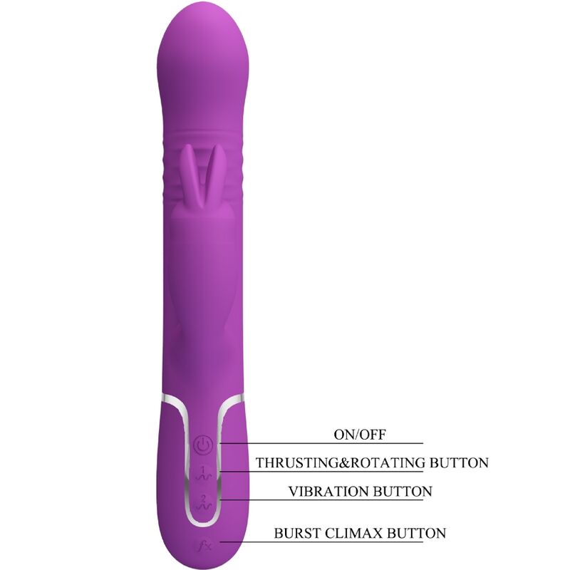 PRETTY LOVE - COALE 4 IN 1 MULTIFUNCTION RABBIT VIBRATOR  PURPLE - My naughty haven #