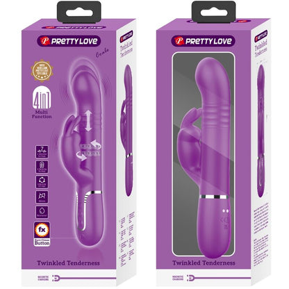PRETTY LOVE - COALE 4 IN 1 MULTIFUNCTION RABBIT VIBRATOR  PURPLE - My naughty haven #