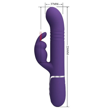 PRETTY LOVE - COALE RABBIT VIBRATOR 4 IN 1 PURPLE - My naughty haven #