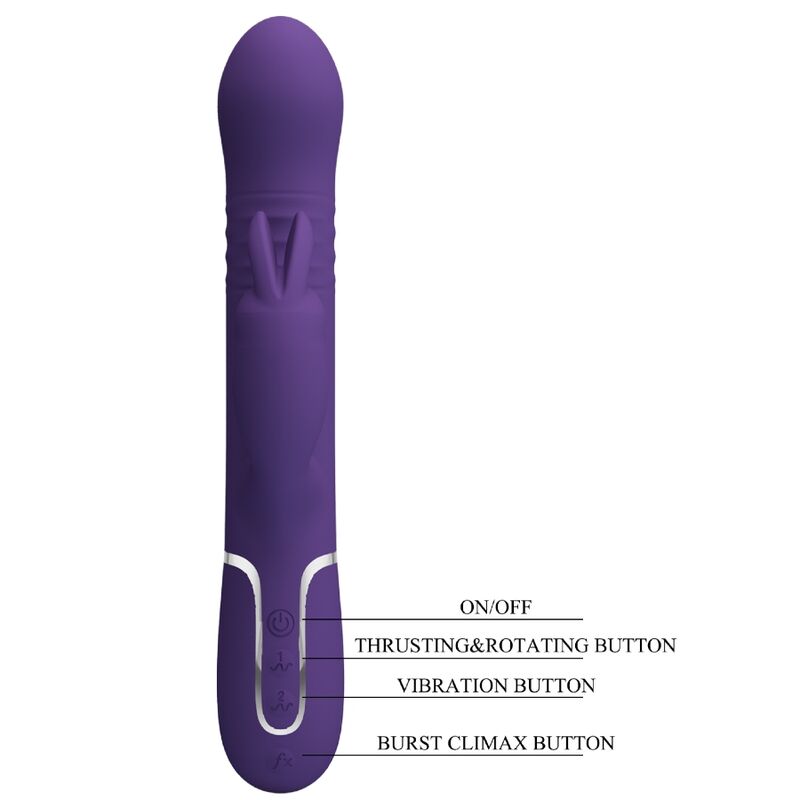 PRETTY LOVE - COALE RABBIT VIBRATOR 4 IN 1 PURPLE - My naughty haven #