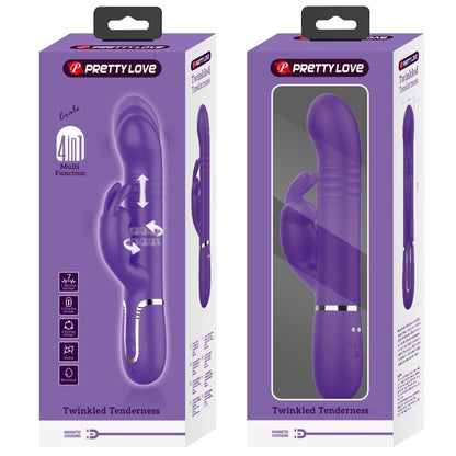 PRETTY LOVE - COALE RABBIT VIBRATOR 4 IN 1 PURPLE - My naughty haven #