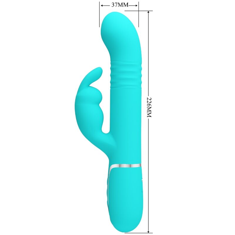 PRETTY LOVE - COALE RABBIT VIBRATOR PEARLS AQUA GREEN - My naughty haven #