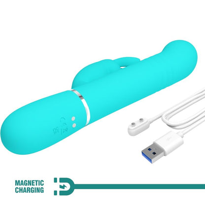 PRETTY LOVE - COALE RABBIT VIBRATOR PEARLS AQUA GREEN - My naughty haven #