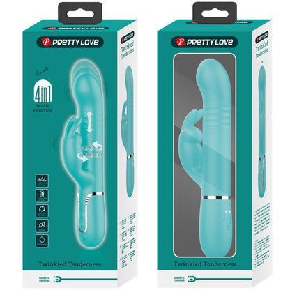 PRETTY LOVE - COALE RABBIT VIBRATOR PEARLS AQUA GREEN - My naughty haven #