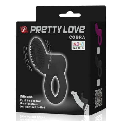 PRETTY LOVE - COBRA VIBRATOR RING BLACK - My naughty haven #