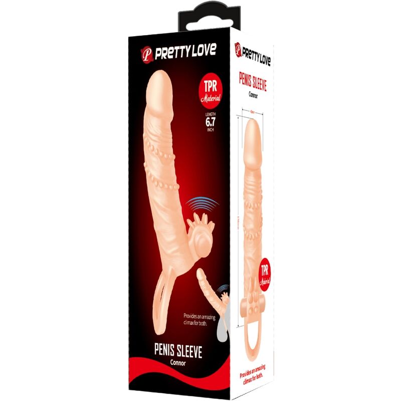 PRETTY LOVE - CONNOR PENIS SLEEVE + CLITORIS STIMULATOR FLESH - My naughty haven #
