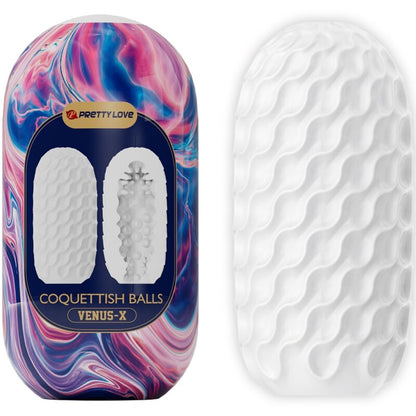 PRETTY LOVE - COQUETTISH BALLS SILICONE MALE MASTURBATOR WHITE - My naughty haven #