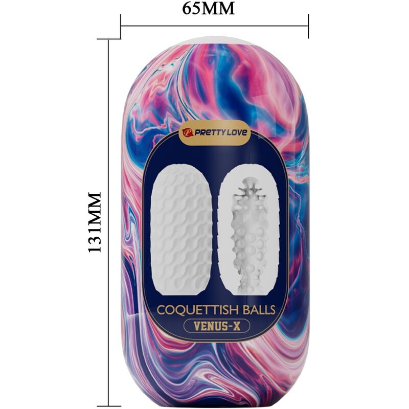 PRETTY LOVE - COQUETTISH BALLS SILICONE MALE MASTURBATOR WHITE - My naughty haven #