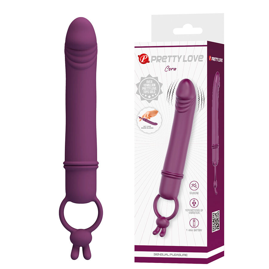 PRETTY LOVE - CORA VIBRATOR PENIS FORM WITH RESISTANCE RING - My naughty haven #