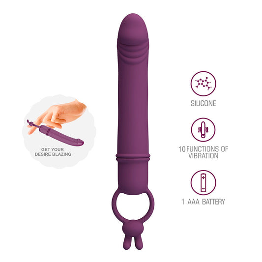 PRETTY LOVE - CORA VIBRATOR PENIS FORM WITH RESISTANCE RING - My naughty haven #