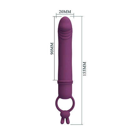 PRETTY LOVE - CORA VIBRATOR PENIS FORM WITH RESISTANCE RING - My naughty haven #
