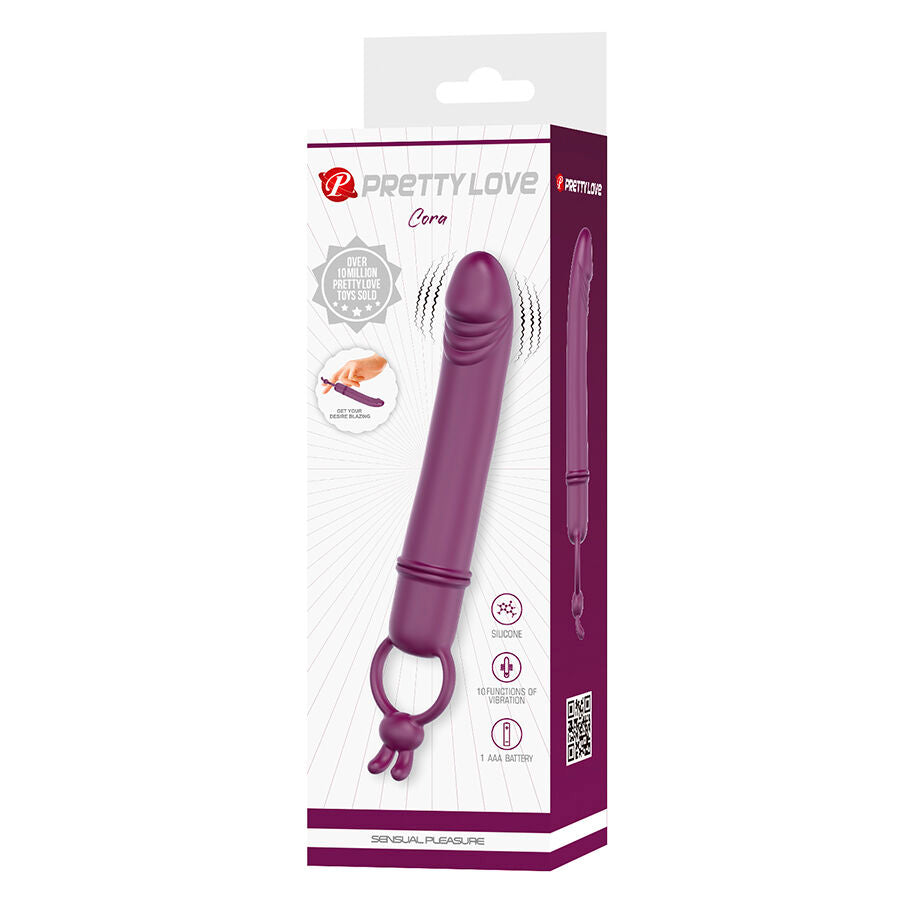 PRETTY LOVE - CORA VIBRATOR PENIS FORM WITH RESISTANCE RING - My naughty haven #