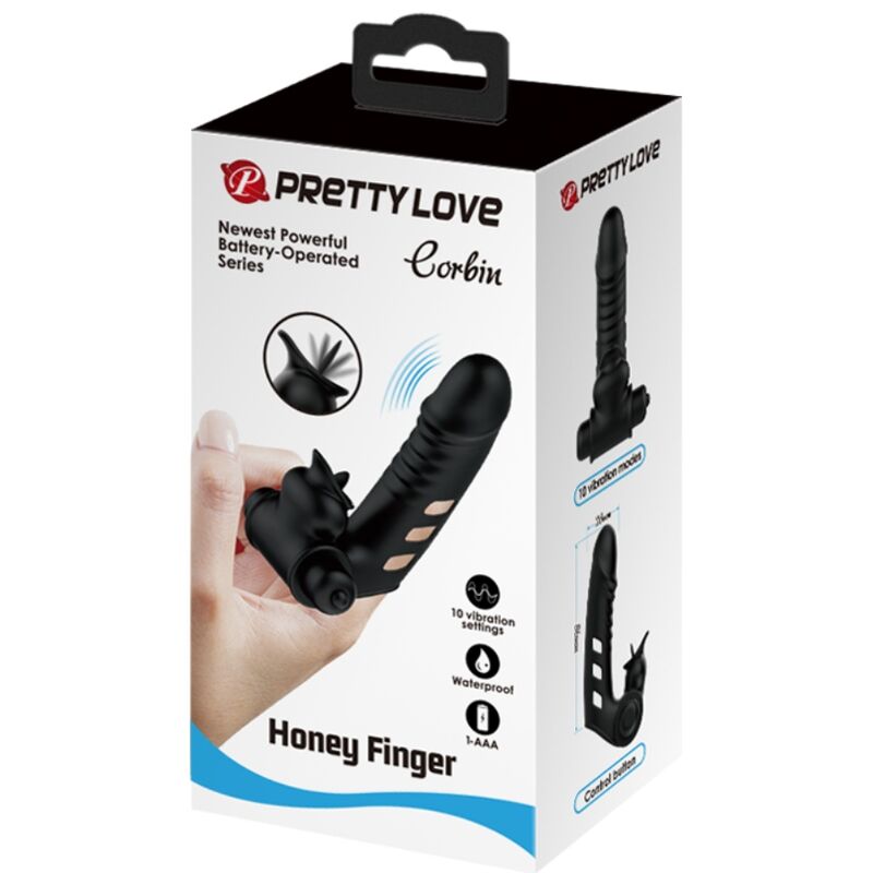 PRETTY LOVE - CORBIN BLACK VIBRATOR FINGER COVER - My naughty haven #