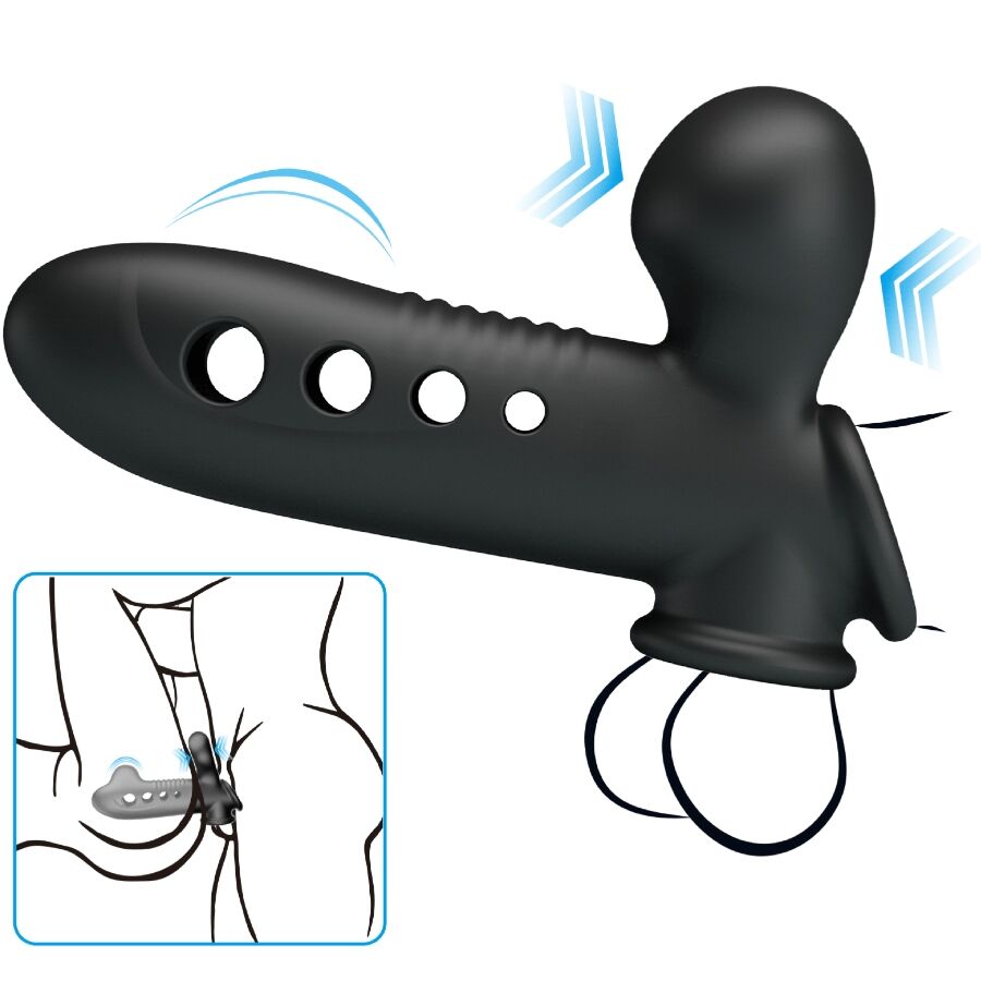 PRETTY LOVE - CRANE PENIS SLEEVE WITH AIRBAG BLACK - My naughty haven #