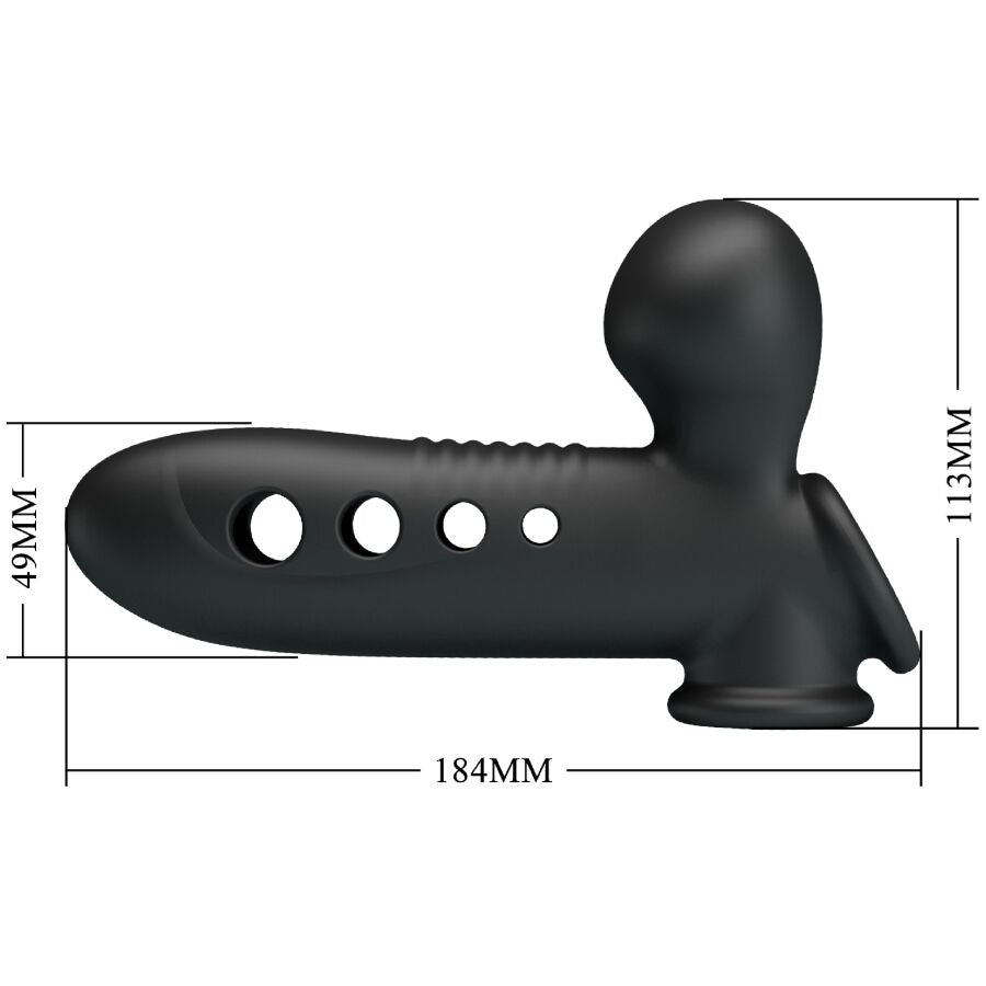 PRETTY LOVE - CRANE PENIS SLEEVE WITH AIRBAG BLACK - My naughty haven #