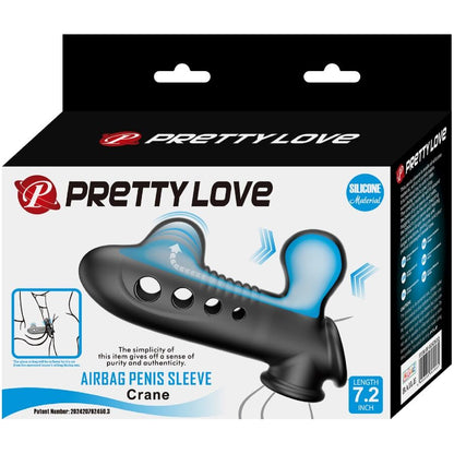 PRETTY LOVE - CRANE PENIS SLEEVE WITH AIRBAG BLACK - My naughty haven #