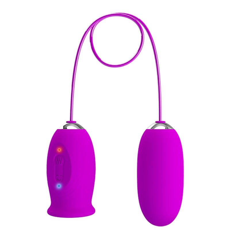 PRETTY LOVE - DAISY DUAL EGG RECHARGEABLE VIBRATOR PURPLE - My naughty haven #