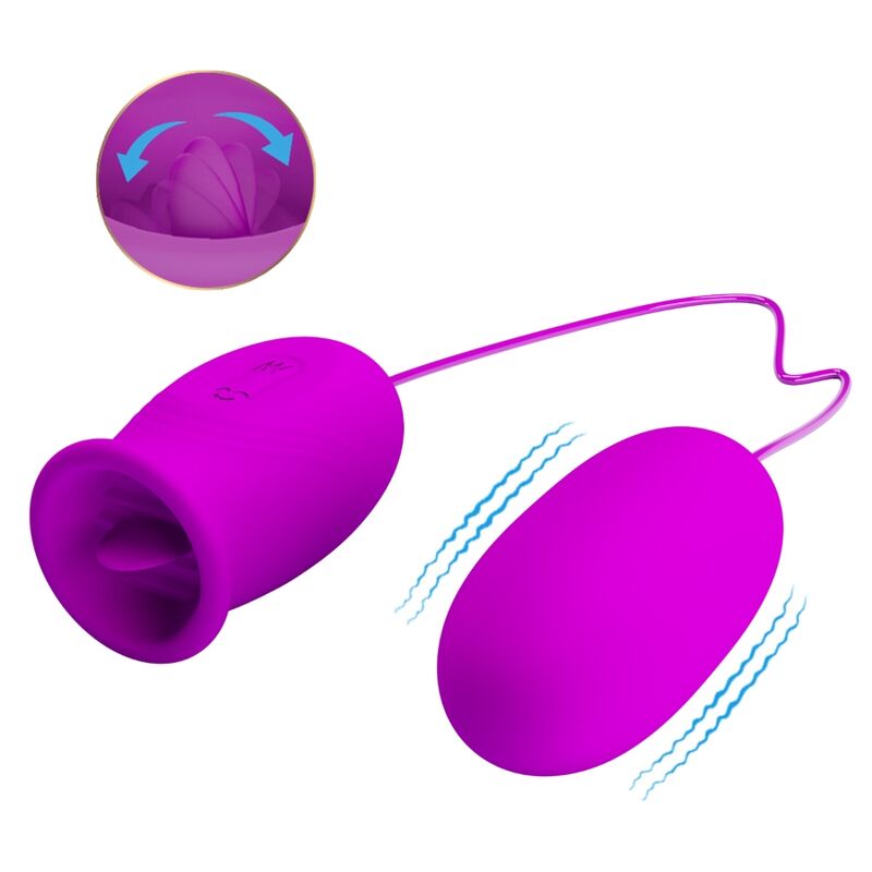 PRETTY LOVE - DAISY DUAL EGG RECHARGEABLE VIBRATOR PURPLE - My naughty haven #