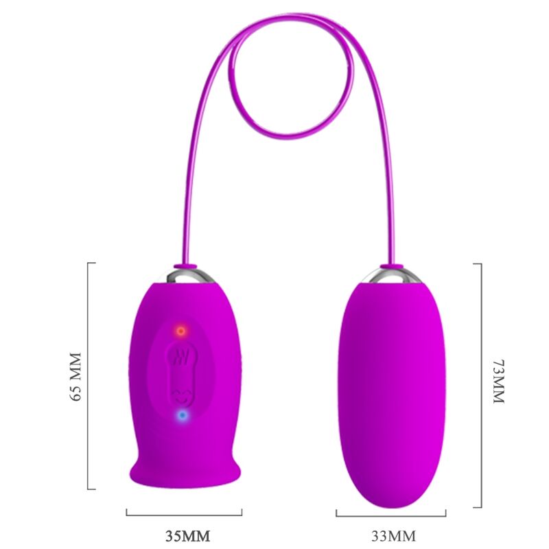PRETTY LOVE - DAISY DUAL EGG RECHARGEABLE VIBRATOR PURPLE - My naughty haven #