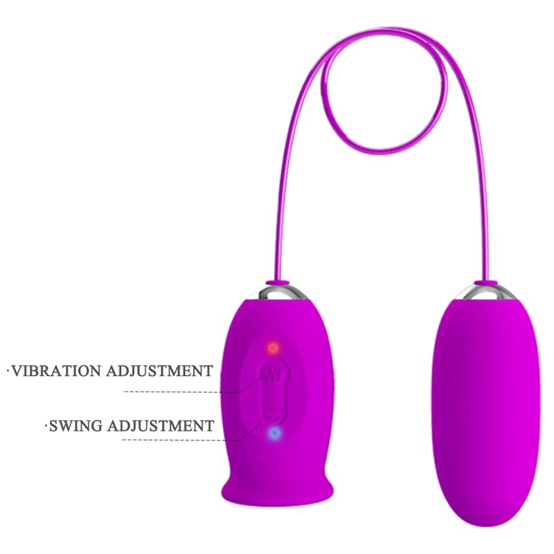 PRETTY LOVE - DAISY DUAL EGG RECHARGEABLE VIBRATOR PURPLE - My naughty haven #