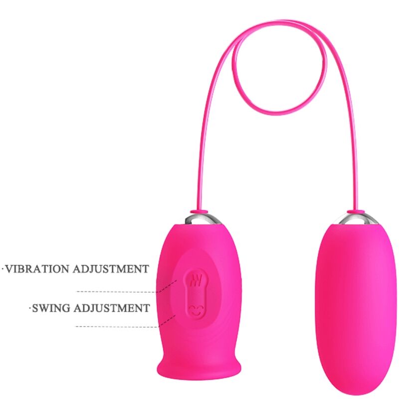PRETTY LOVE - DAISY VIBRATING EGG + CLITORIS STIMULATING TONGUE PINK - My naughty haven #